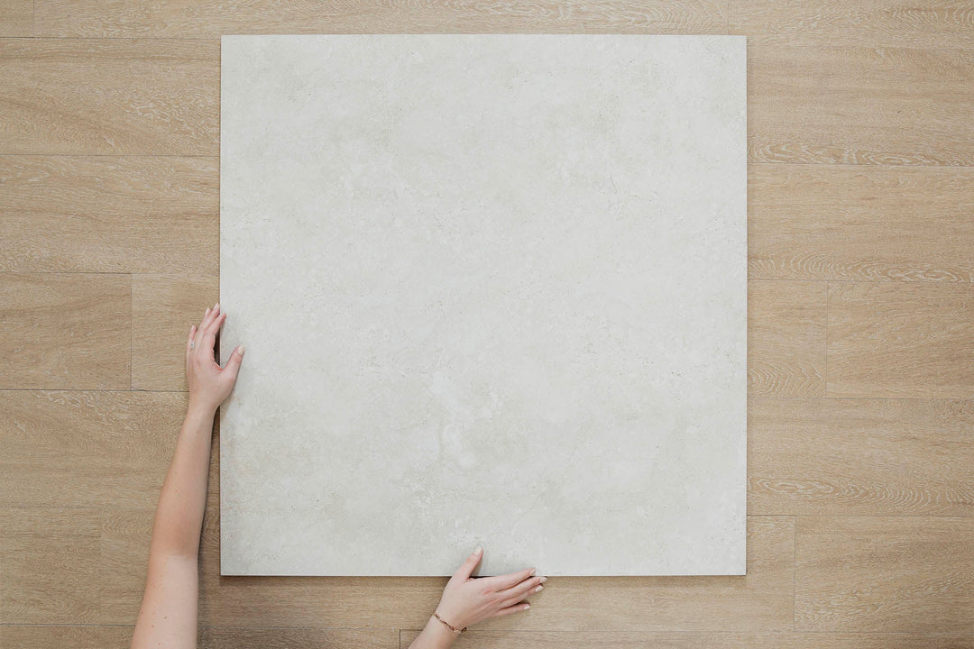 Stellar White Honed 900x900 Porcelain Tiles – Modern Stone Look for Walls & Floors