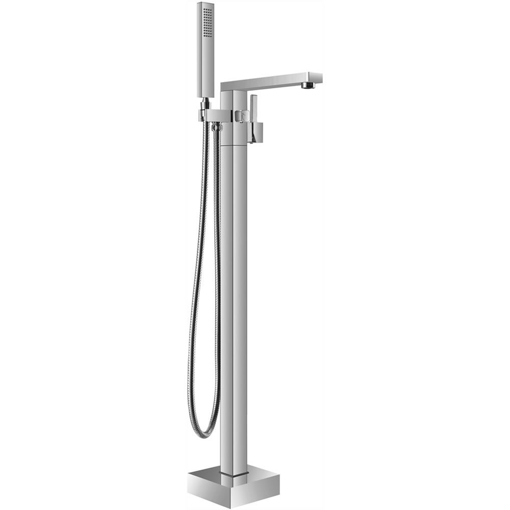 Cube Freestanding Bath Mixer Tap With Hand Shower