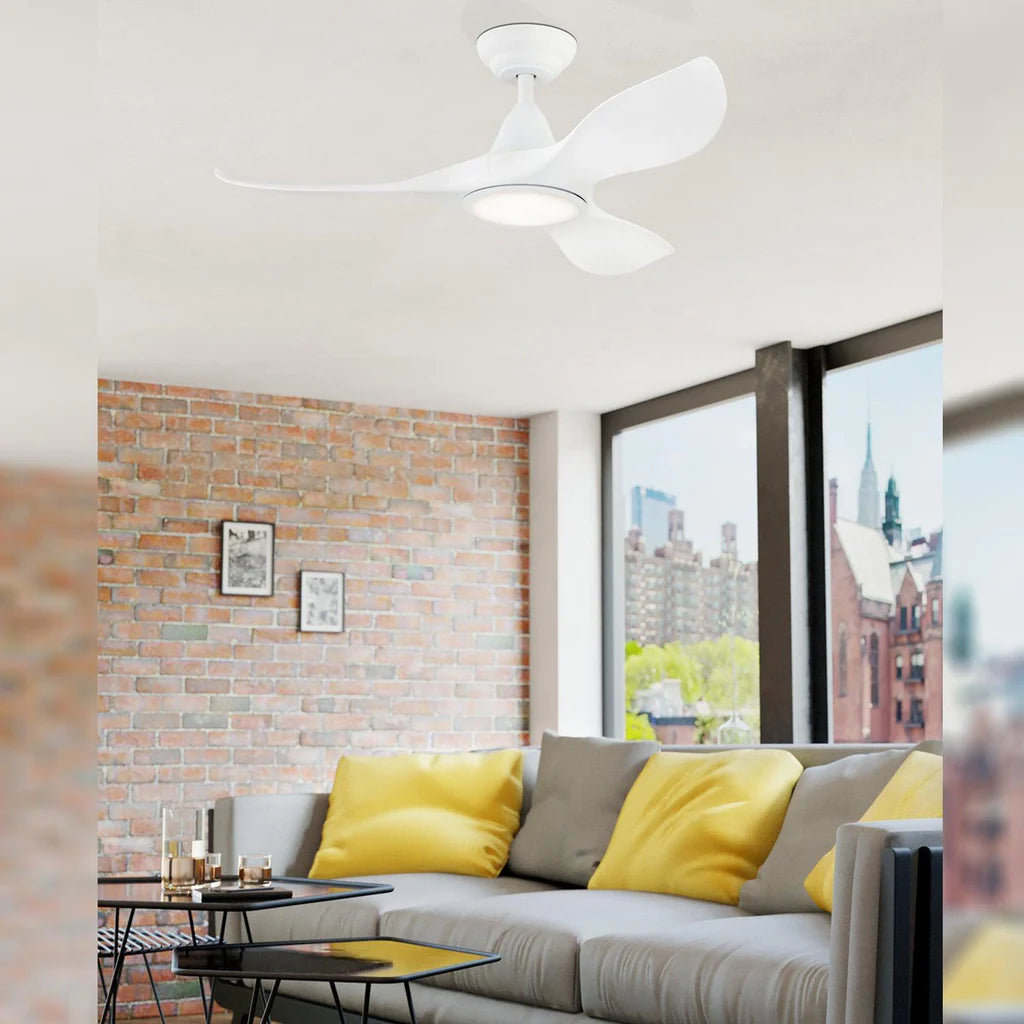 NOOSA Ceiling Fan with LED Light - Low Profile, Strong Airflow, and Multiple Functions