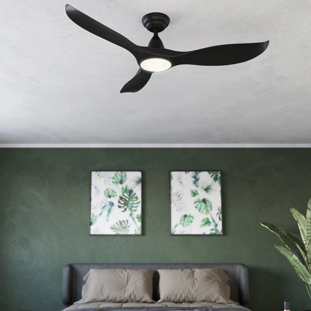 NOOSA Ceiling Fan with LED Light - Low Profile, Strong Airflow, and Multiple Functions