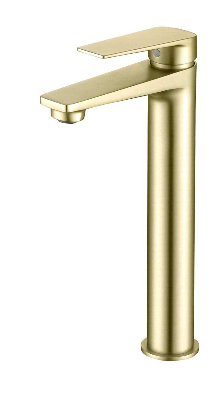 Zevio Tall Basin Mixer Brushed Gold