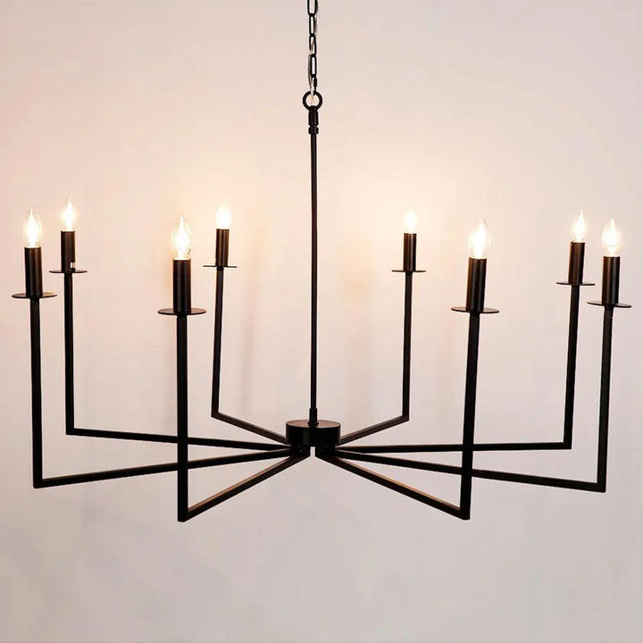 Cohen Chandelier 8Lt in Black or Brass