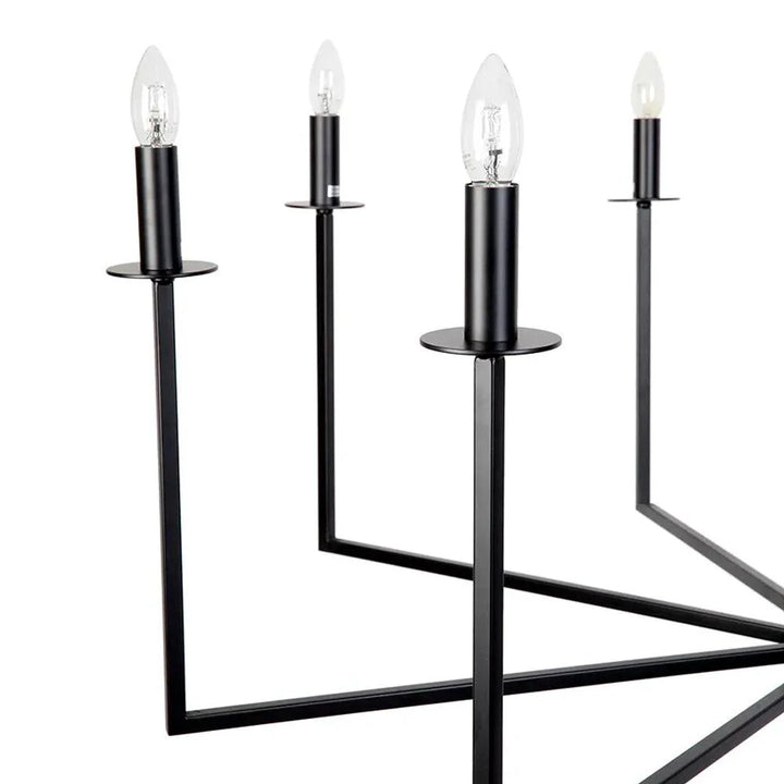 Cohen Chandelier 8Lt in Black or Brass