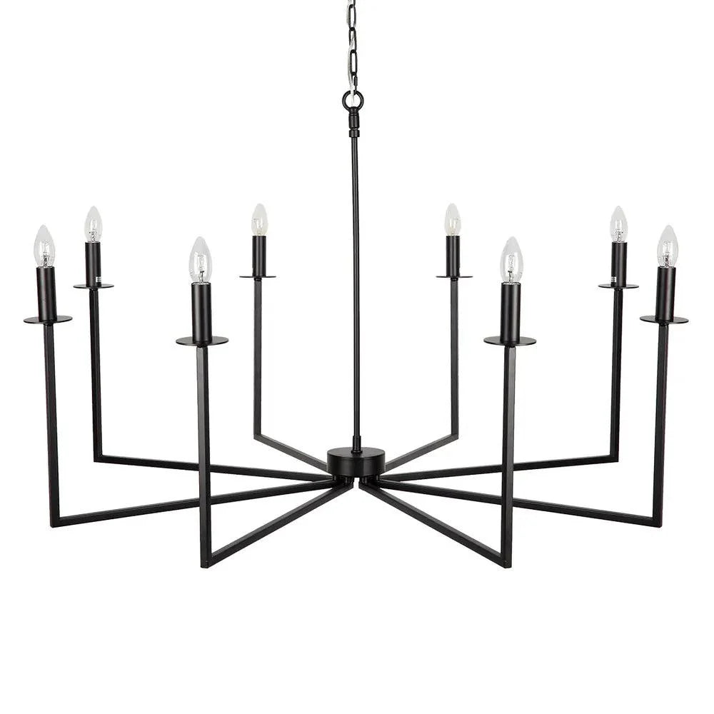 Cohen Chandelier 8Lt in Black or Brass