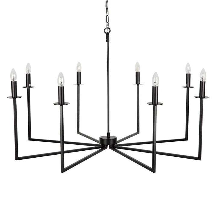 Cohen Chandelier 8Lt in Black or Brass