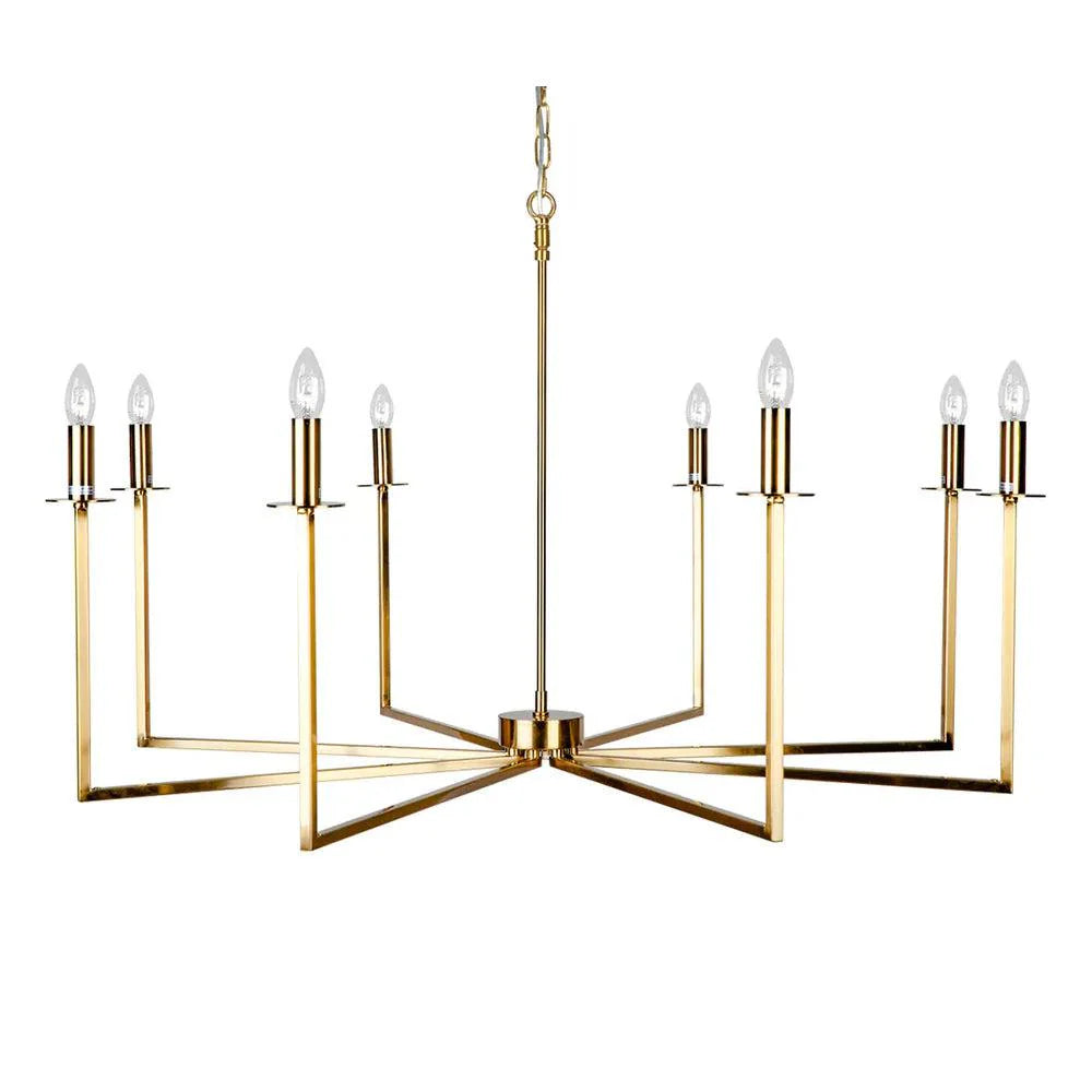 Cohen Chandelier 8Lt in Black or Brass