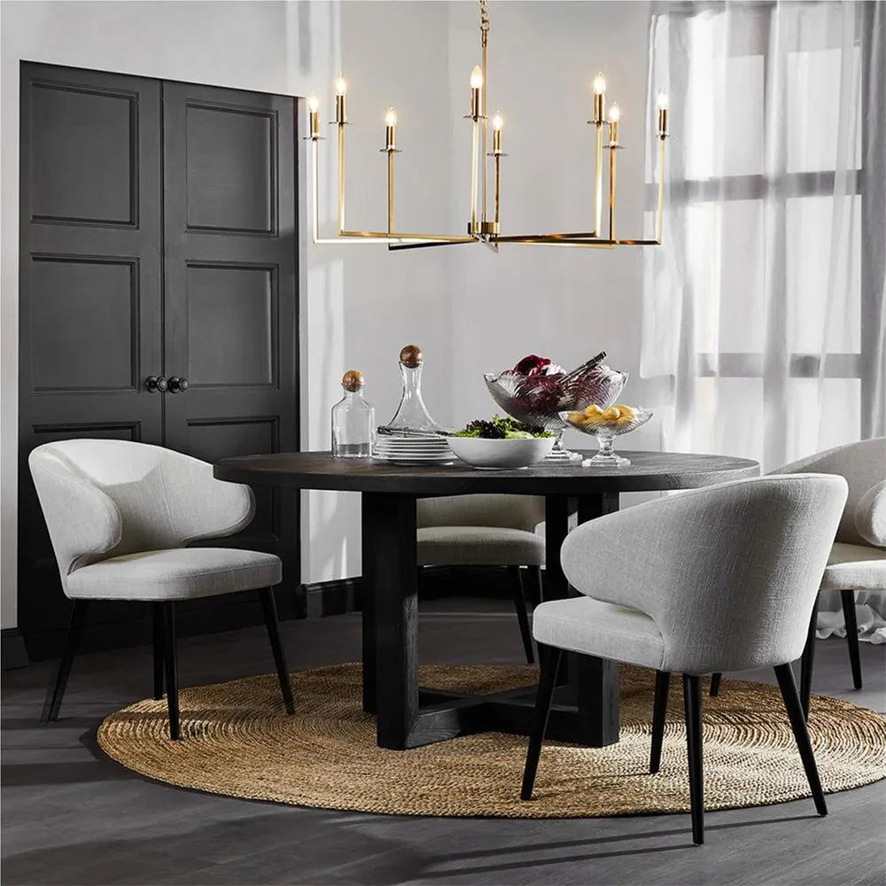 Cohen Chandelier 8Lt in Black or Brass