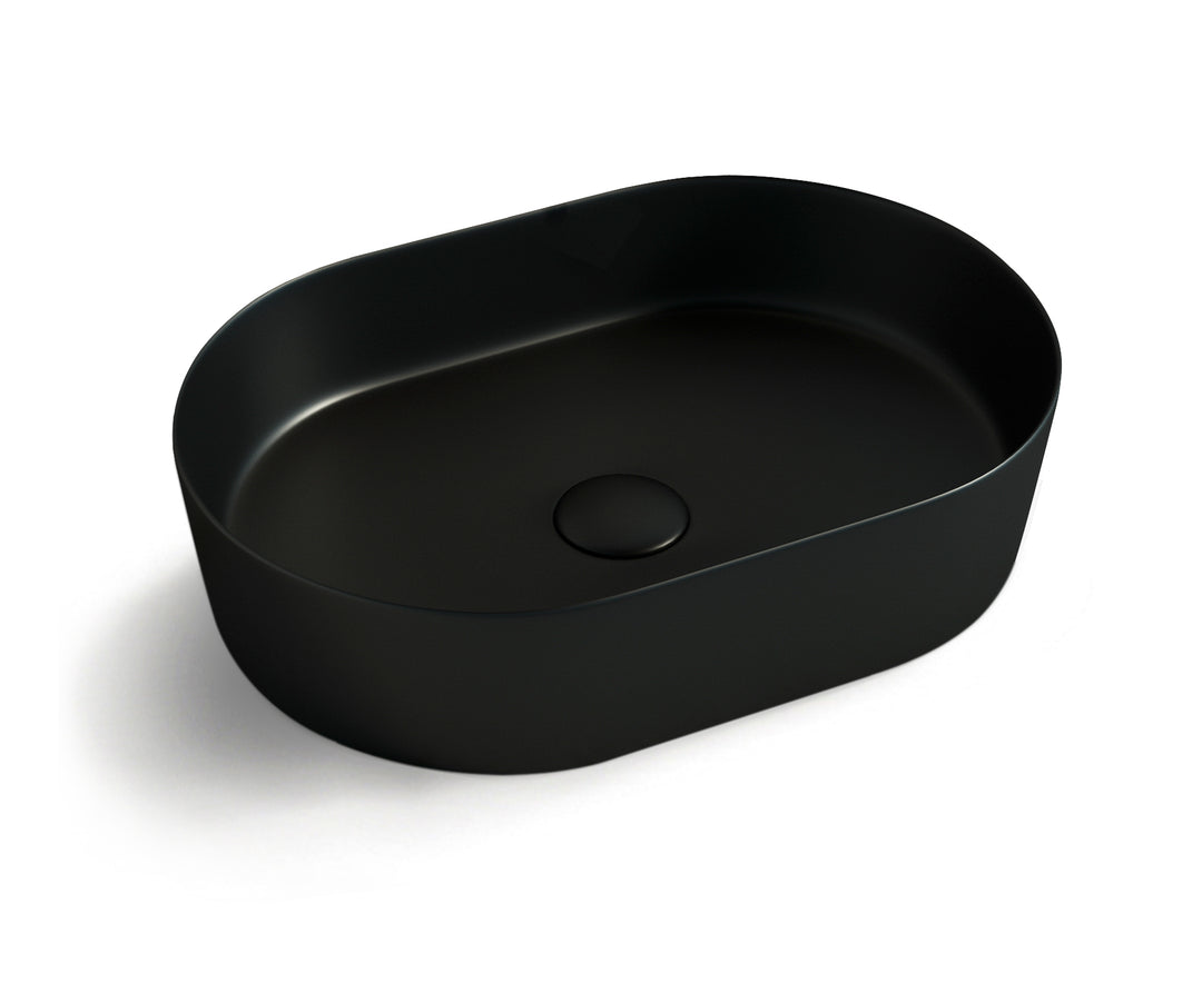 Quay Oval 500x340x120 Matte Black Basin