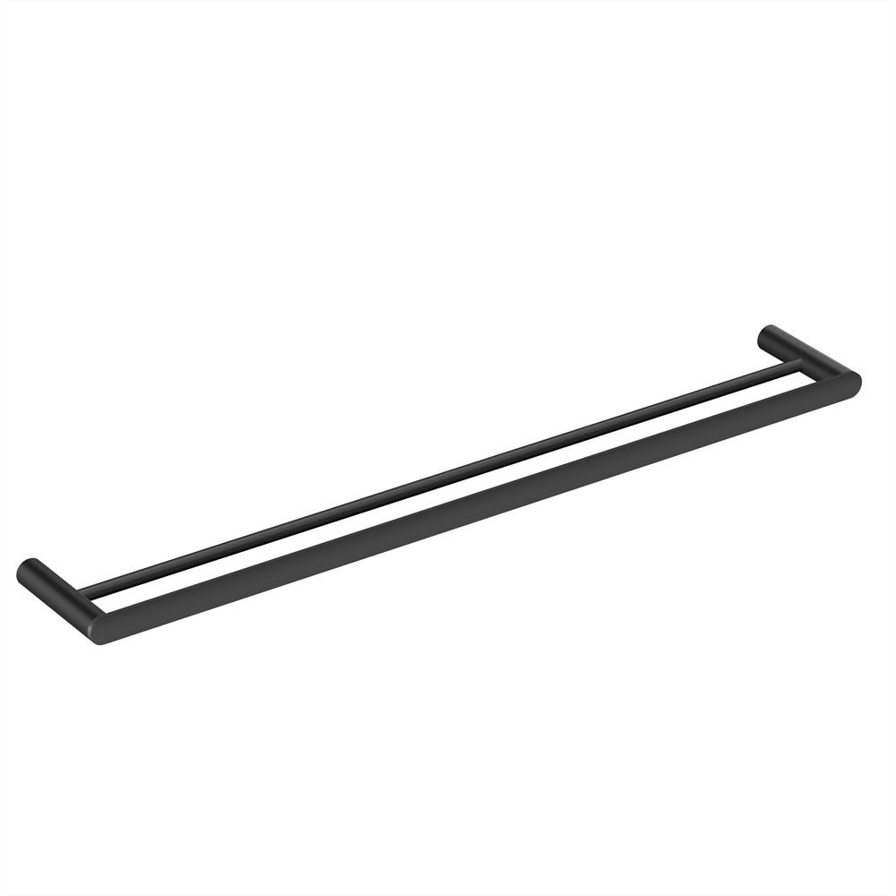 Sky Double Towel Rail Matte Black