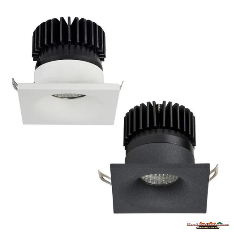 38mm Havit LED Downlight - Square, 50W Output, Available in Black or White