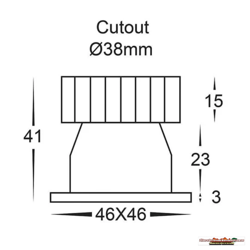 38mm Havit LED Downlight - Square, 50W Output, Available in Black or White