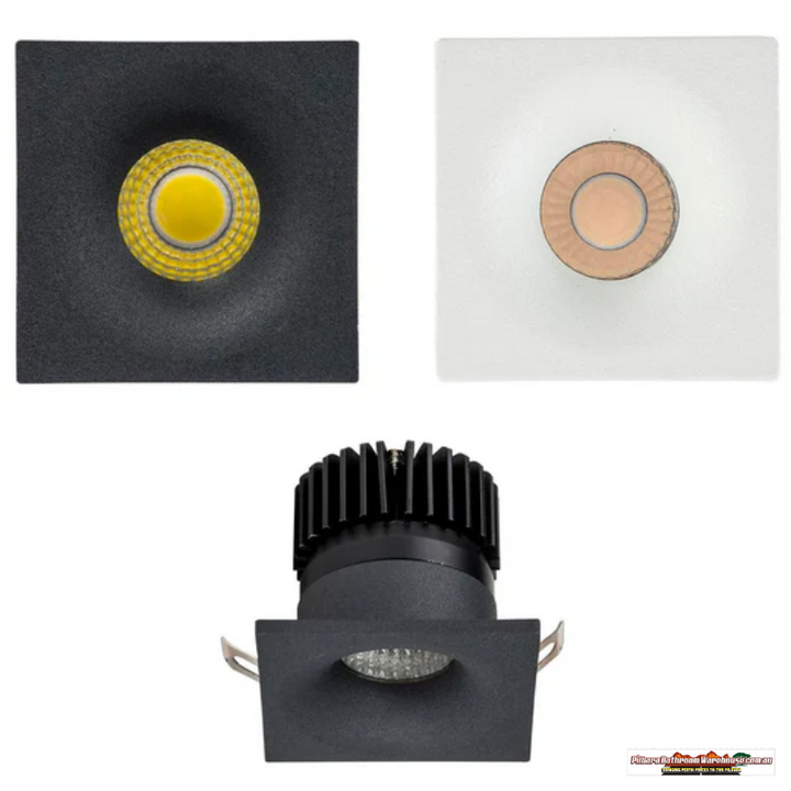 38mm Havit LED Downlight - Square, 50W Output, Available in Black or White