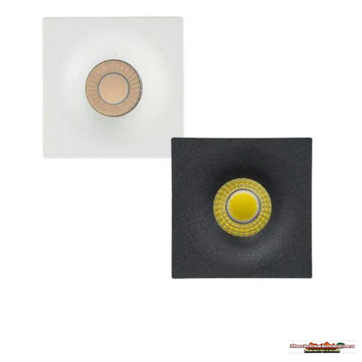 38mm Havit LED Downlight - Square, 50W Output, Available in Black or White