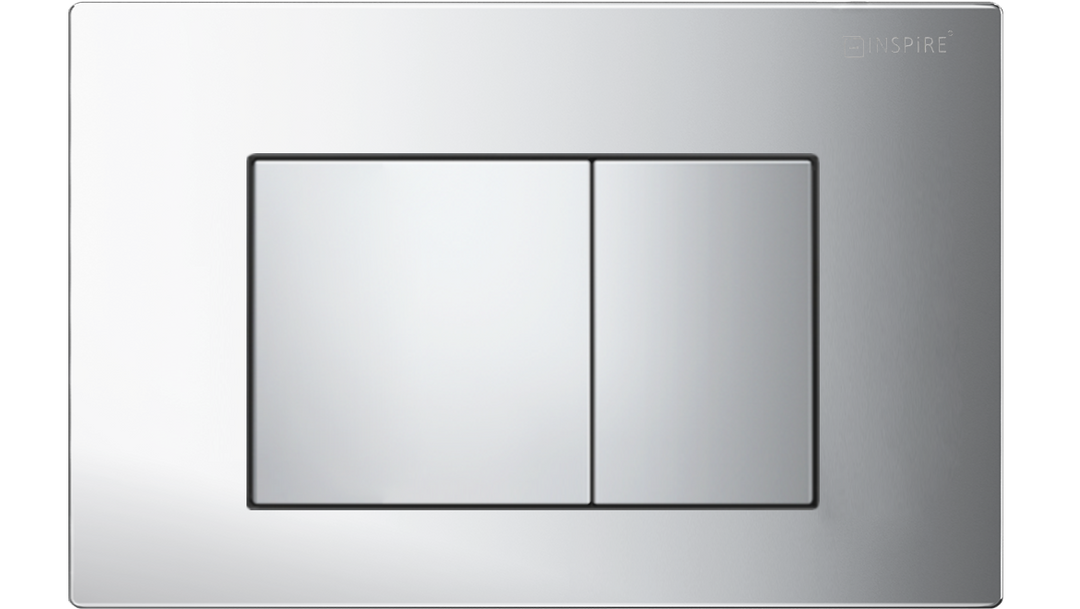 R&T Dual Flush Plate Large Square Chrome