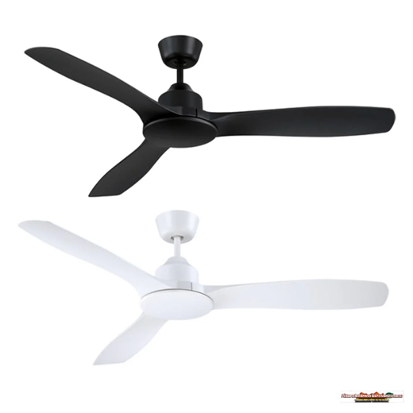 52" Raptor DC Ceiling Fan – Black & White Options