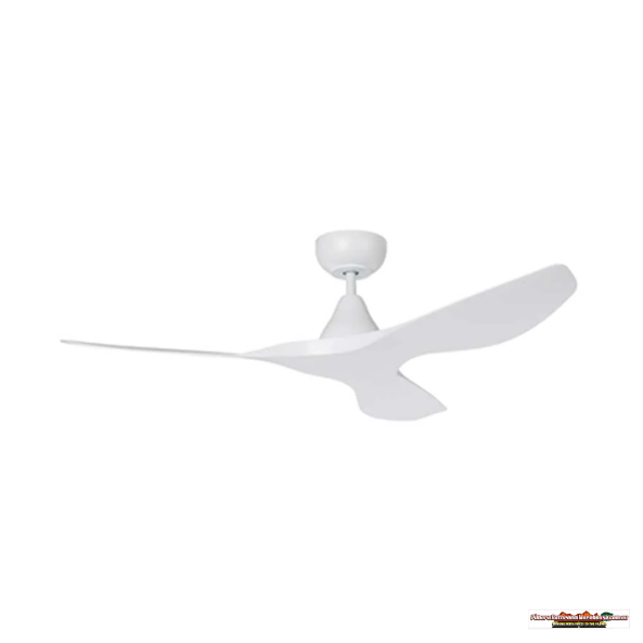 52" Surf DC Ceiling Fan – White, Black, Oak/White & Teak/Black