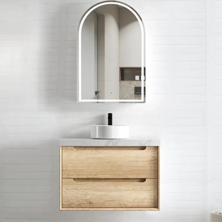 Byron 750mm Natural Oak Wall Hung Vanity