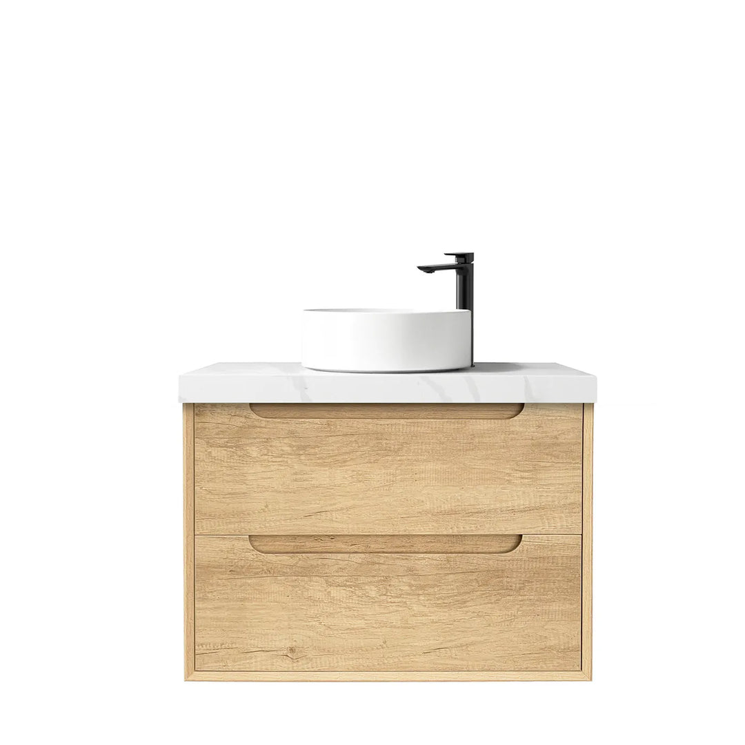 Byron 750mm Natural Oak Wall Hung Vanity