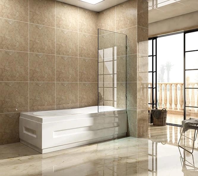 750mm Over-Bathtub Frameless Panel – Shower Screen