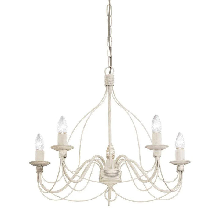 Corte Chandelier 5Lt in White, Rust