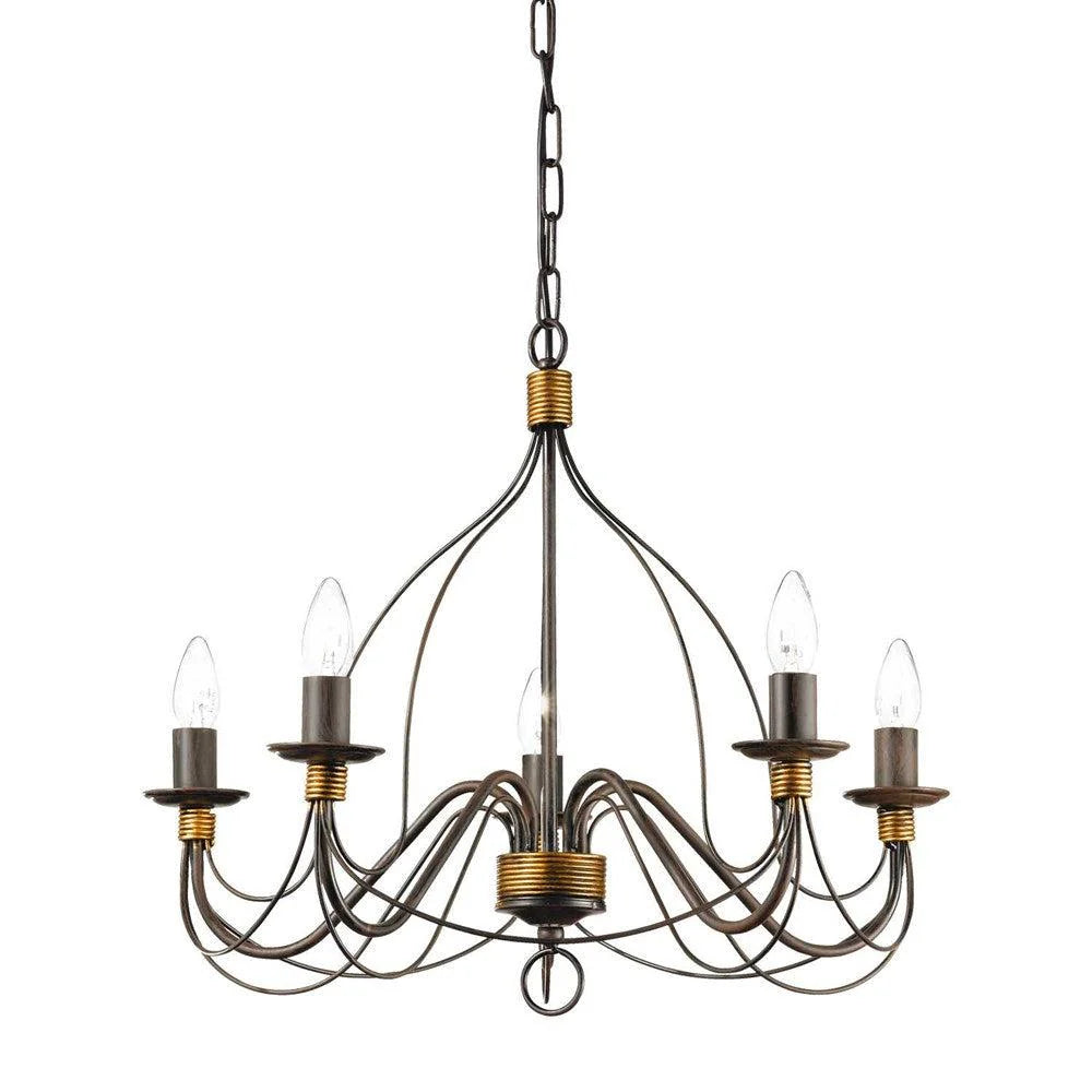 Corte Chandelier 5Lt in White, Rust