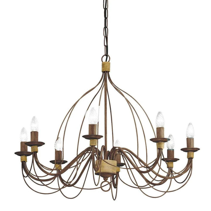 Corte Chandelier 8Lt in White, Rust