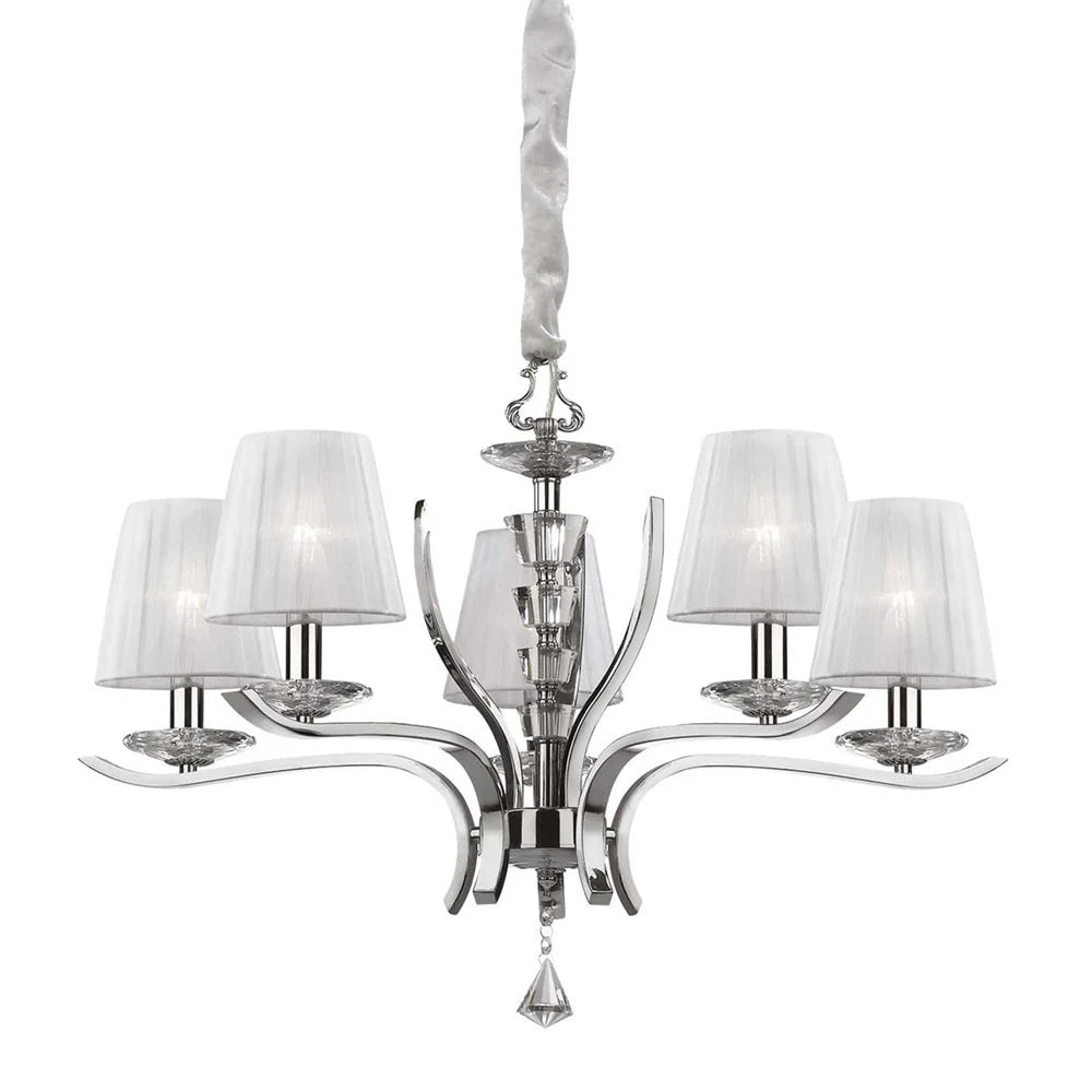 Pegaso Chandelier 5Lt in Brass or Chrome