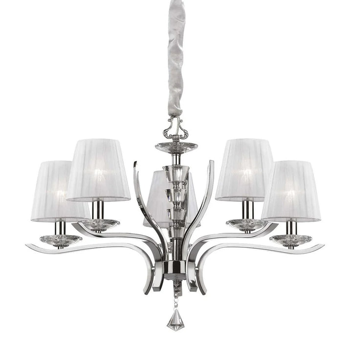 Pegaso Chandelier 5Lt in Brass or Chrome