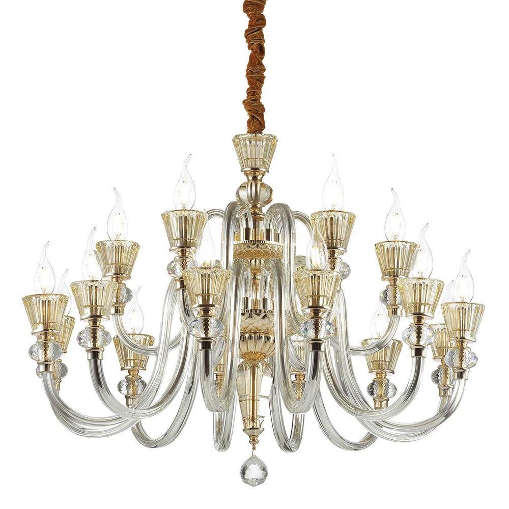 Strauss 18Lt Chandelier in Gold