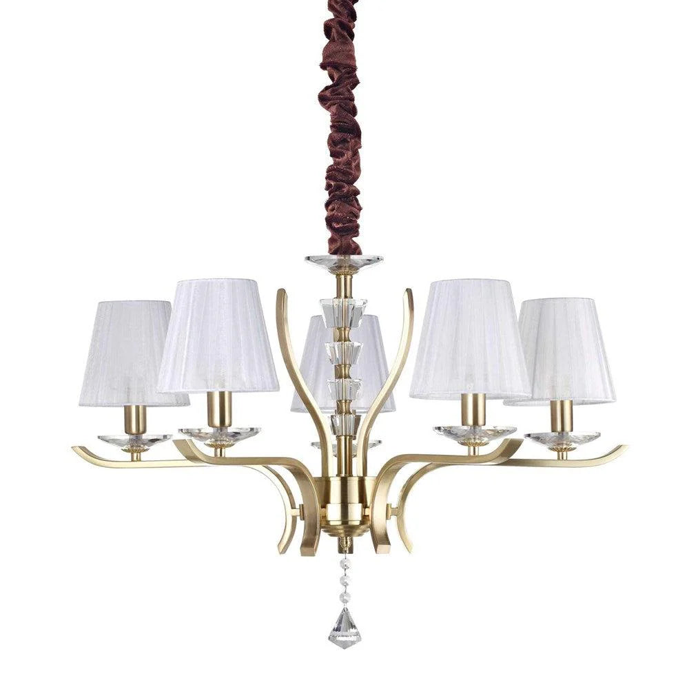 Pegaso Chandelier 5Lt in Brass or Chrome