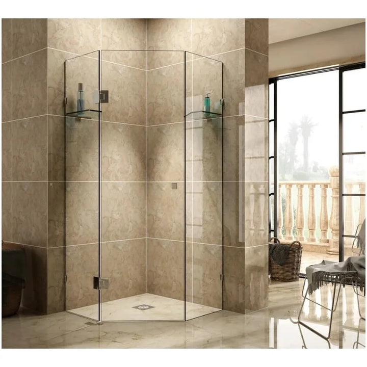 900 x 900 Frameless Diamond Shower Screen