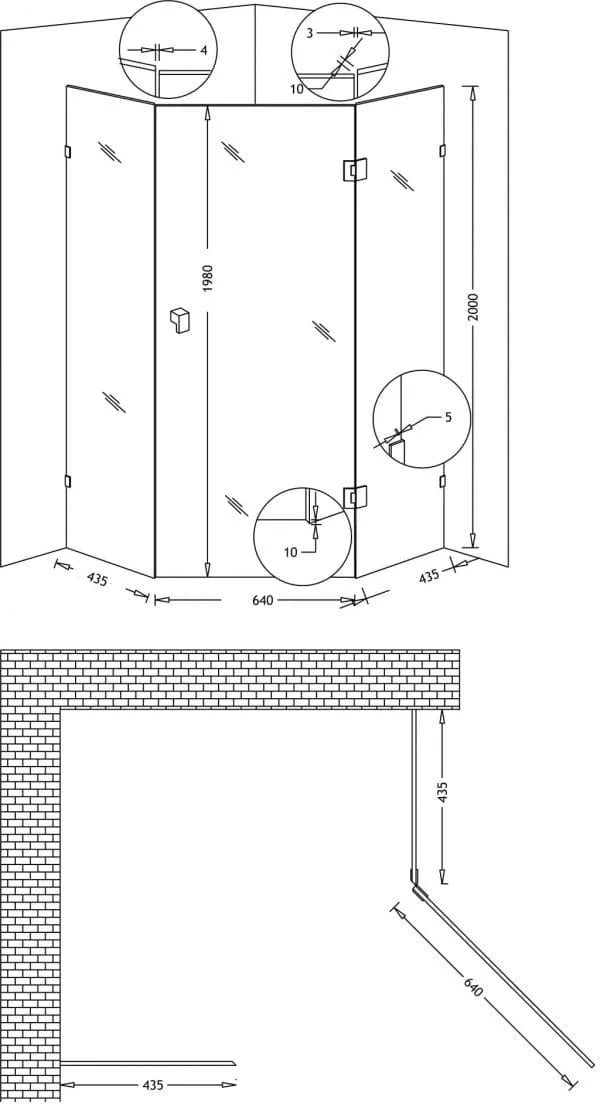 900 x 900 Frameless Diamond Shower Screen – Stylish & Durable