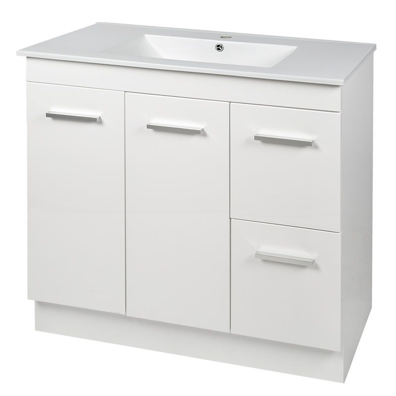 Brianna Vanity 90cm PVC Left-hand Drawers (Cabinet Only)