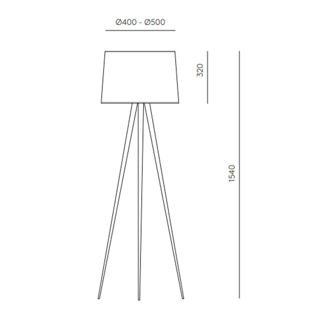 Tripod II Floor Lamp in Black