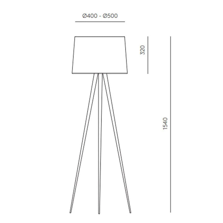 Tripod II Floor Lamp in Black