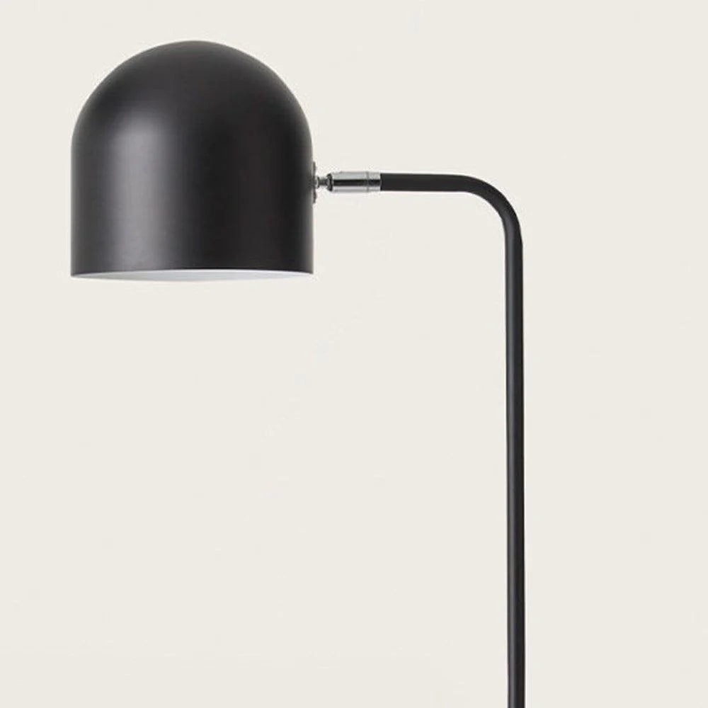 Luca Floor Lamp in Matt Black & White Marble