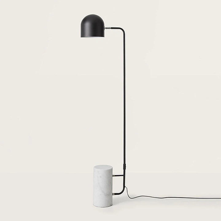 Luca Floor Lamp in Matt Black & White Marble