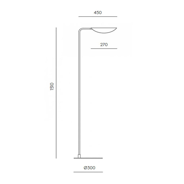 Ficus LED Floor Lamp - Matt Black & Matt Brass