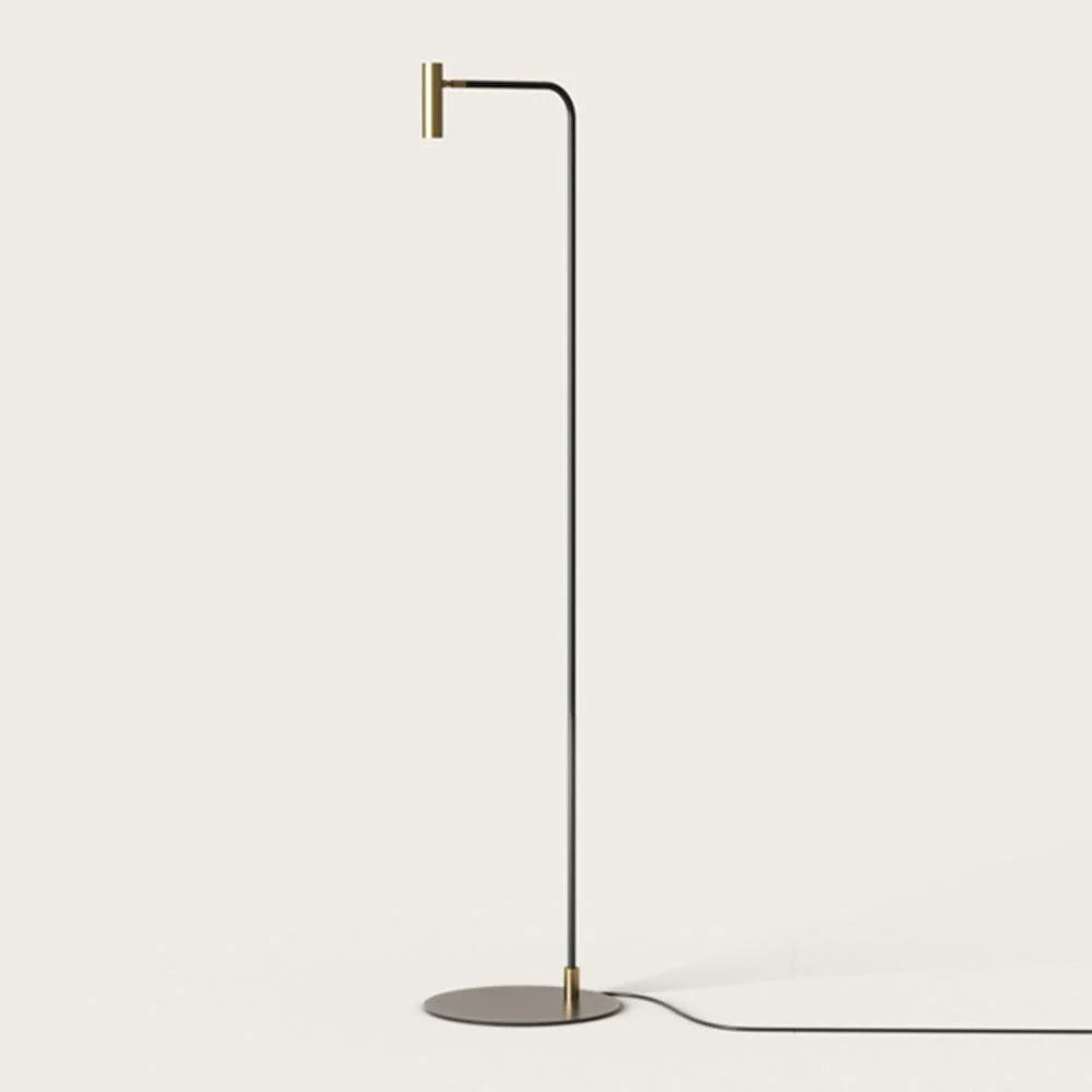 Maho LED Floor Lamp 5w Matt Black, Matt Brass