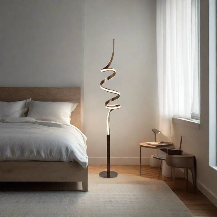 Twist LED Floor Lamp 35w in Brown/Bronze