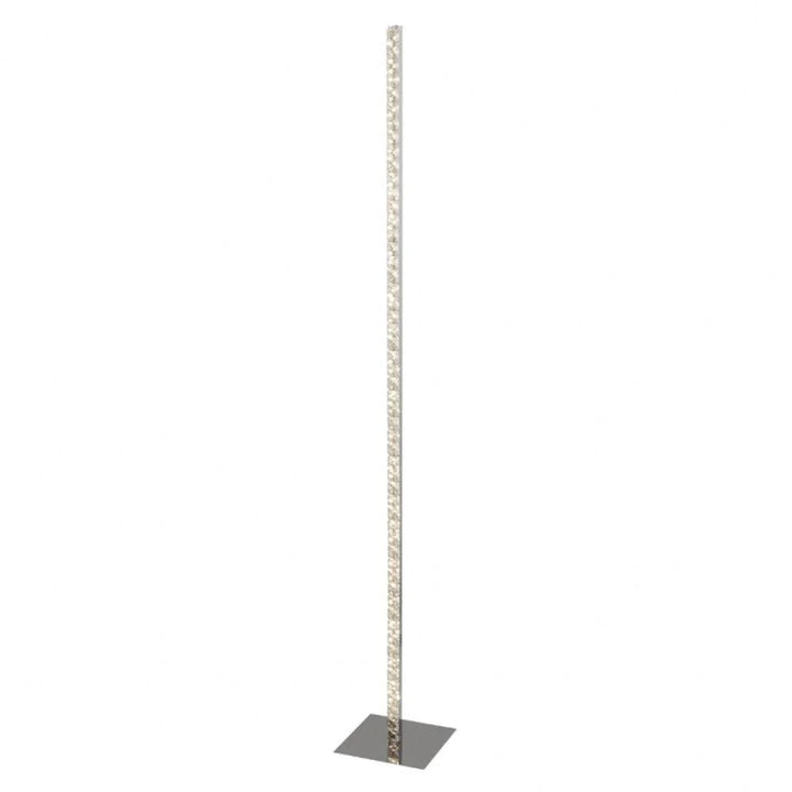 Glass Crystal Effect LED Floor Lamp in Silver/Grey