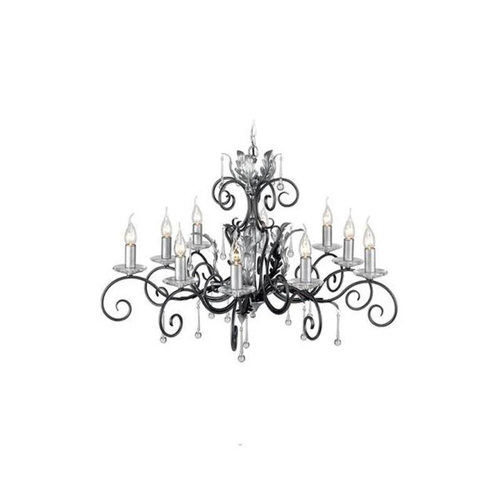 Amarilli Chandelier - 10Lt/15Lt in Black/Silver or Bronze/Gold