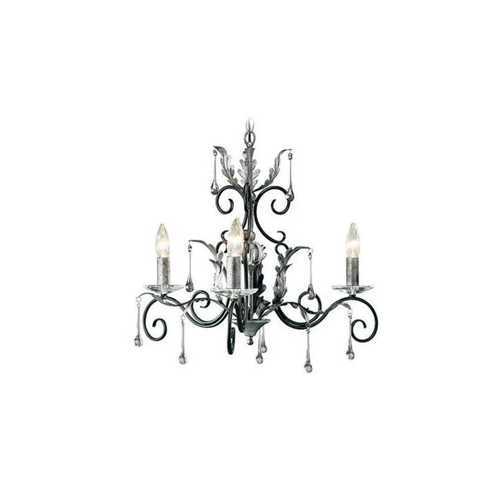 Amarilli 3Lt/5Lt Chandelier E14 in Black/Silver and Bronze/Gold Elstead Lighting