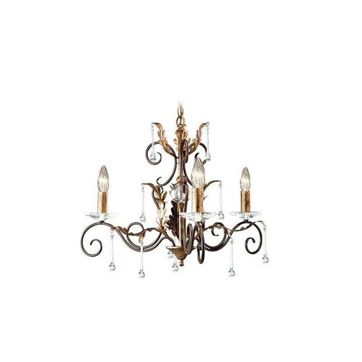 Amarilli 3Lt/5Lt Chandelier E14 in Black/Silver and Bronze/Gold Elstead Lighting