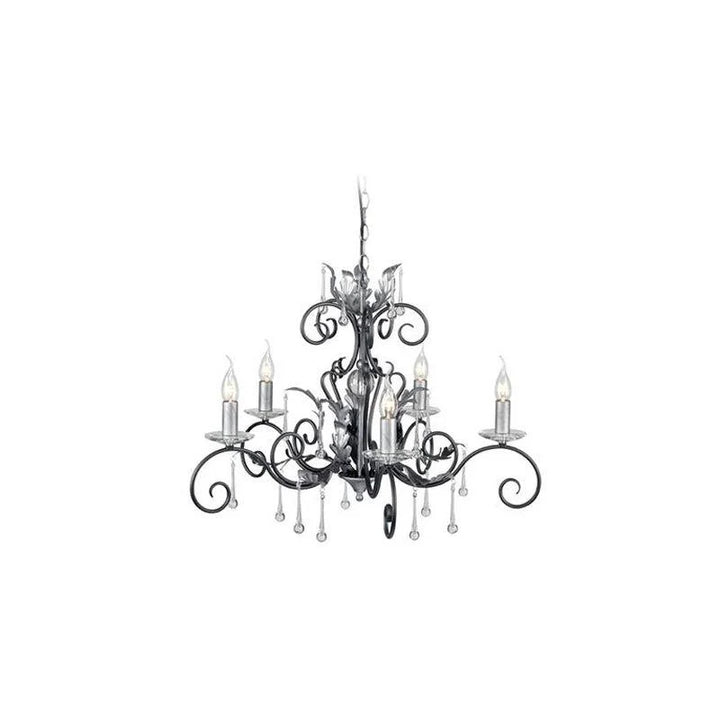 Amarilli 3Lt/5Lt Chandelier E14 in Black/Silver and Bronze/Gold Elstead Lighting