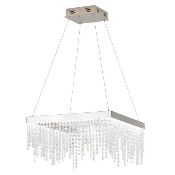 Antelao LED Pendant Light Small 28w 4000k in Chrome & Crystal