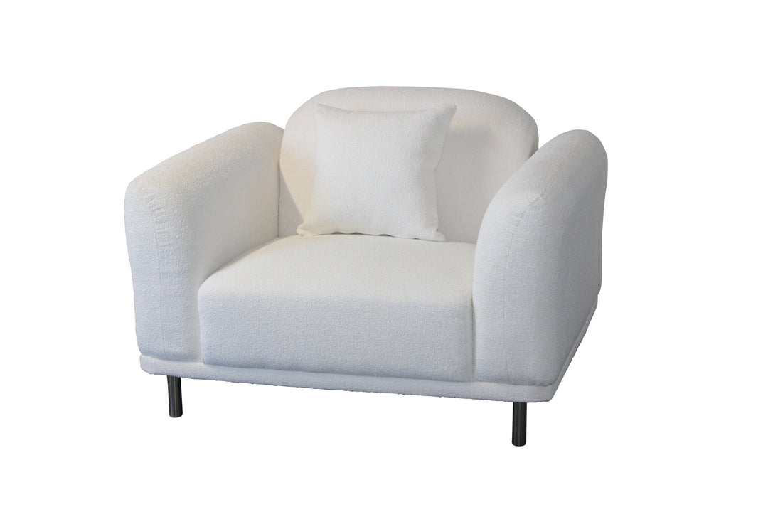Argyle 1 Seater upholstered in Boucle Fabric