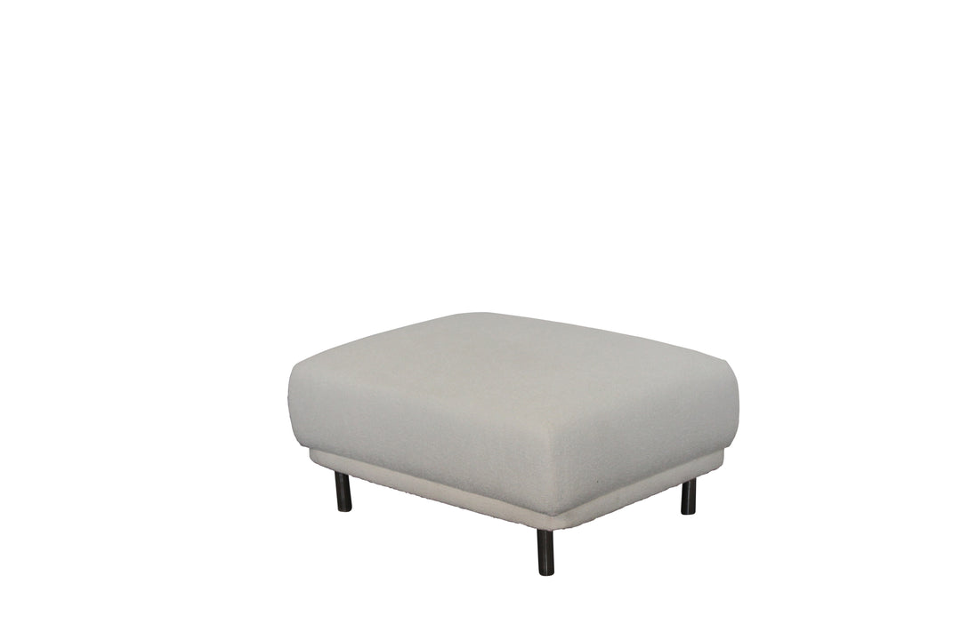Argyle Ottoman upholstered in Boucle Fabric