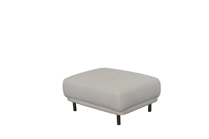 Argyle Ottoman upholstered in Boucle Fabric