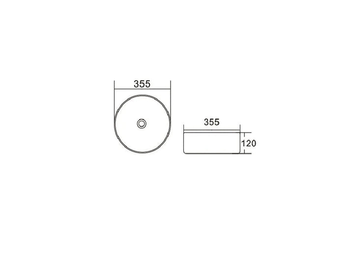 Artis 88 Basin 355x355x120mm - Gloss White & More